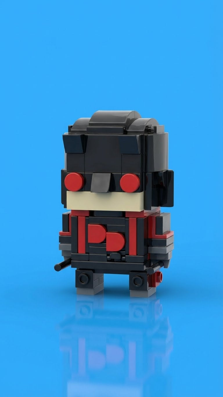 Black-Red Stick Master — Block Legends Figure