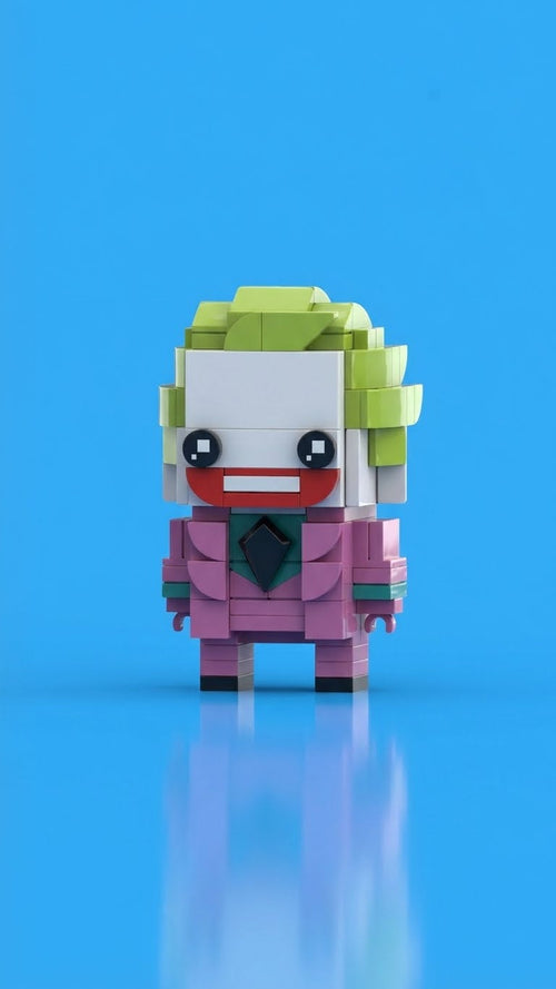 Painted Purple Chaos Clown — Block Legends Figure