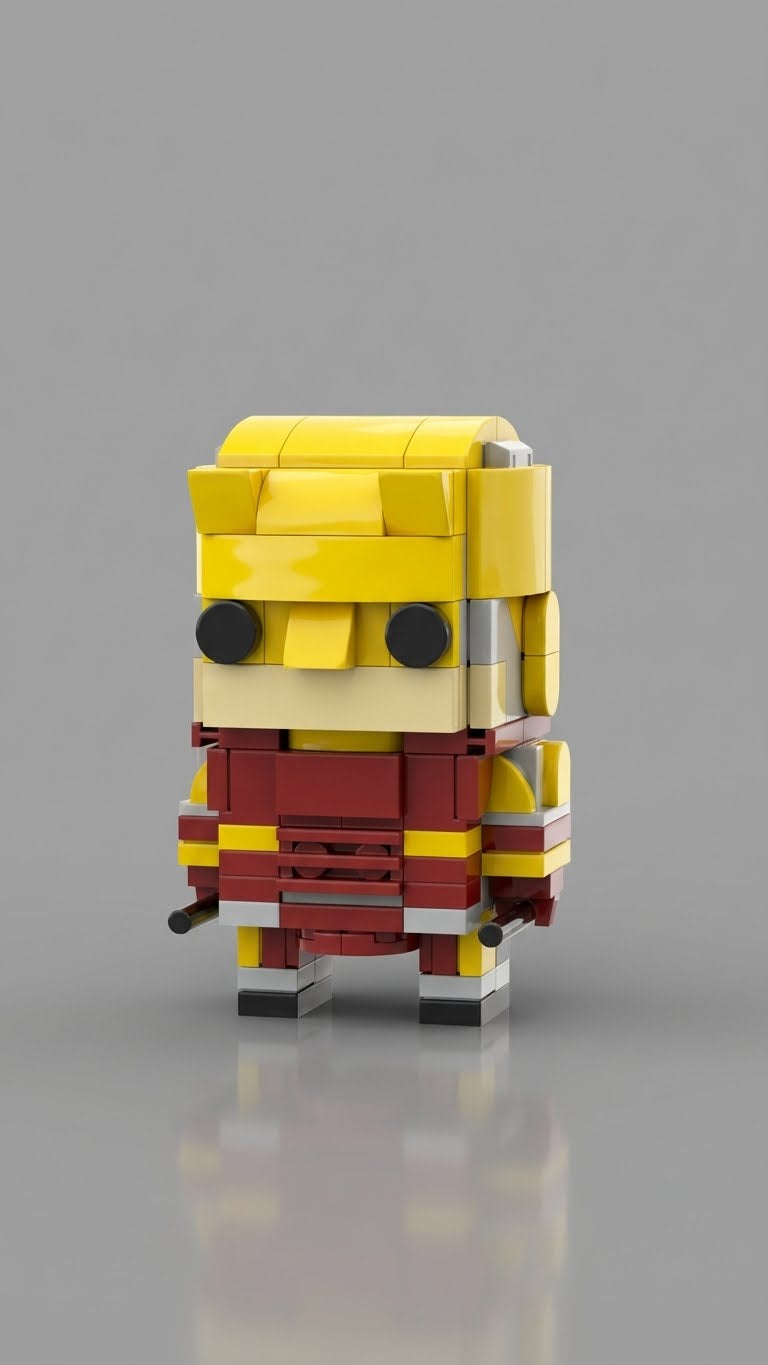 Red-Yellow Stick Master — Block Legends Figure